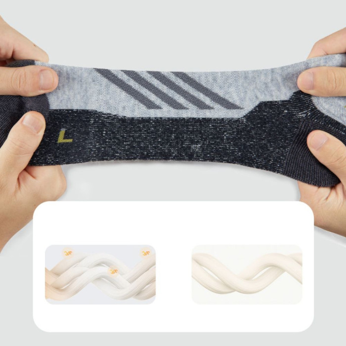 Носки низкие Naturehike CYY2341ZJ012, размер L, черно-серые  