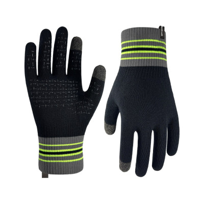 Перчатки водонепроницаемые Dexshell Ultra Thin Waterproof Running, p-p M, черно-желтый