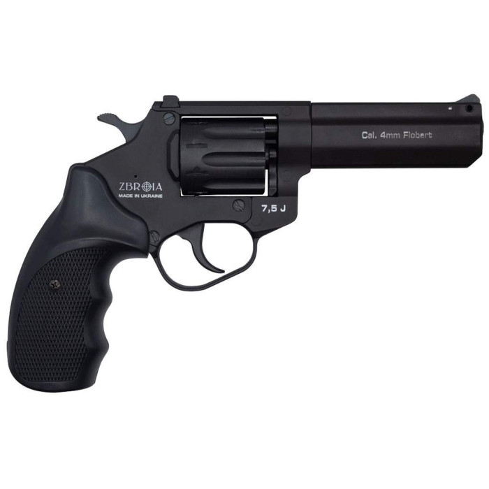 Револьвер Флобера ZBROIA PROFI-4" (черный/пластик)  