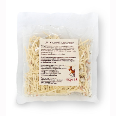 Суп куриный с лапшой Happy Elk CF0003