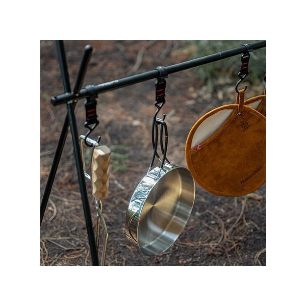 Набор посуды (кастрюля, котелок, сковорода, чайник) Naturehike NH22CJ005, нержавеющая сталь  