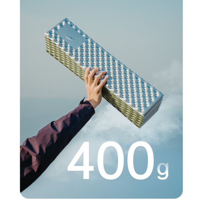Коврик складной IXPE Naturehike CNK2450WS044, алюминиевая пленка, 195x60х1,8 см, оливковый зеленый  