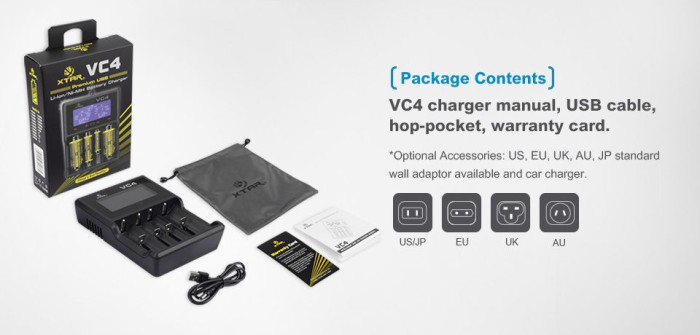 Зарядное устройство Xtar VC4 для Li-Ion/Ni-Mh/Ni-Cd  