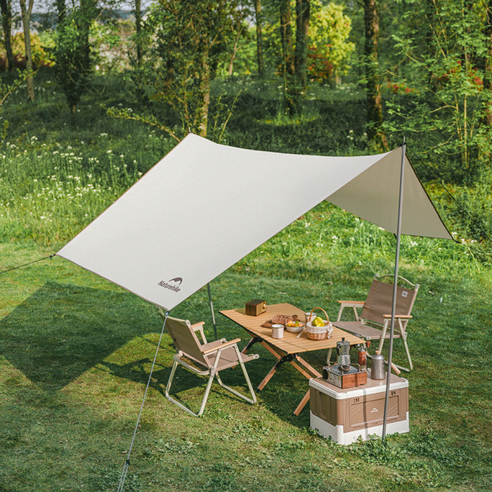 Палатка трехместная автоматическая с тентом Naturehike Ango Picnic CNK2450WS021, коричневая  