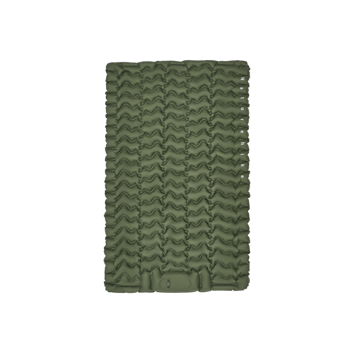 Матрас двойной Naturehike CNK2550WS019, 65 мм, со встроенной помпой, зеленый  