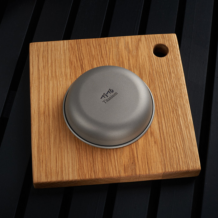 Тарелка титановая маленькая (112мм) TiTo Titanium серая  