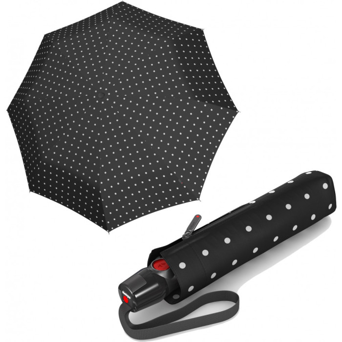Зонт Knirps T.200 Kelly Black UV Protection Авто / Складной / 8спиц / D99x28см  