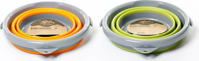 Ведро TRAMP складное силиконовое 5л UTRC-092, Олива  