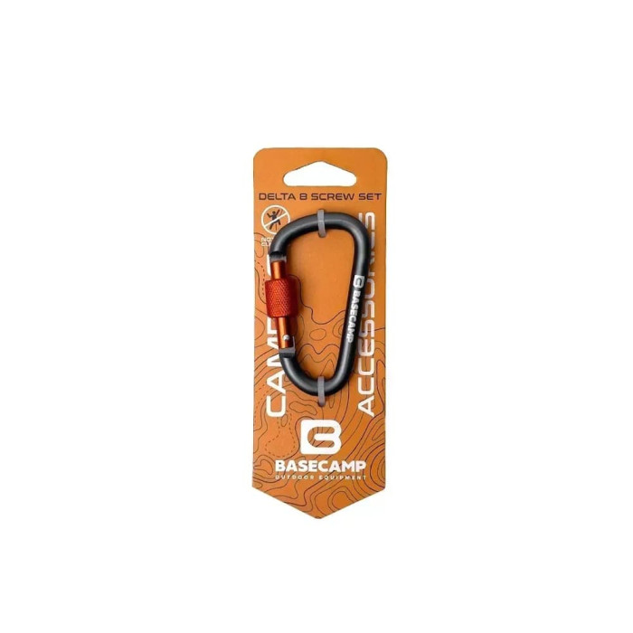 Карабин алюминиевый сервисный Base Camp Delta 8 Screw Set, Grey (BCP 61116)  