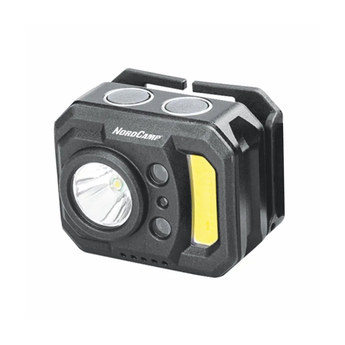 Фонарь налобный Nord Camp 140+130Lm, 3W XPE + 3W COB, 850mAh, Sensor White/Red