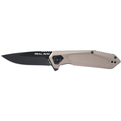 Нож Real Avid RAV-3, Black Oxide, Aluminum+SS beige