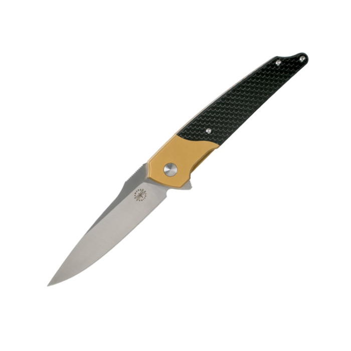 Нож Amare Knives Pocket Peak Folder, золотой 