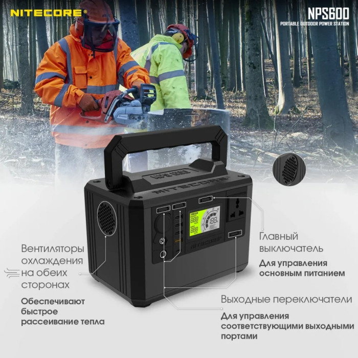 Зарядная станция Nitecore NPS600 (165000mAh)  