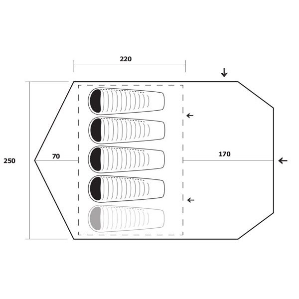 Палатка Trimm Camp II - 4, песочная  