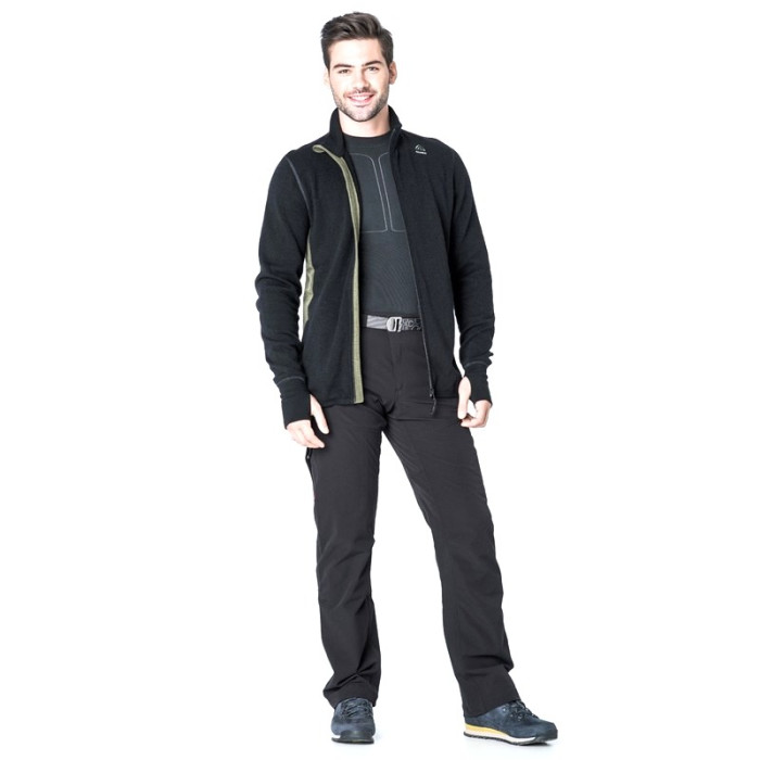 Джемпер мужской Aclima HotWool 400G Jacket Man Black/OliveNight, L  