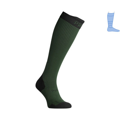 Компрессионные гольфы защитные демисезонные Protector LongDry PRO черно-зеленые M 40-43