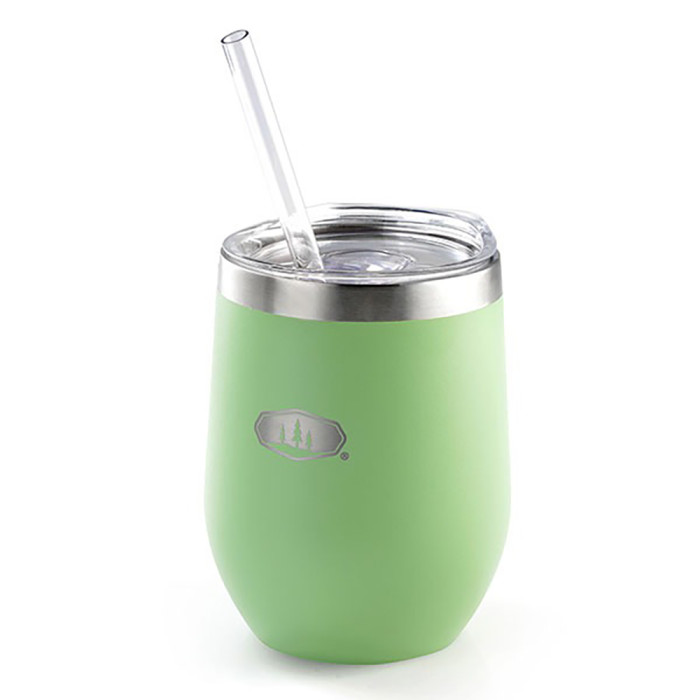 Термокружка с трубочкой GSI Outdoors Glacier Stainless Vacuum 12 fl.oz.Tumbler (зеленый)  