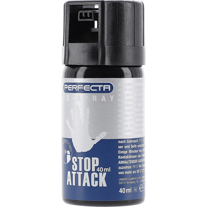 Баллончик слезоточивый Umarex Perfecta Stop Attack CS-Spray, 40 мл, конусное распыление  