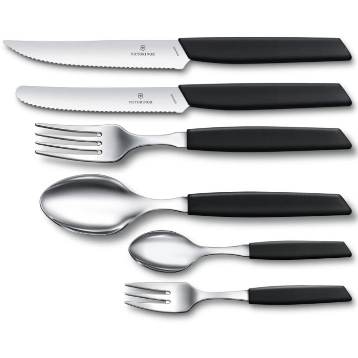 Вилка для закусок, тортов и десертов Victorinox Swiss Modern, Cake Fork, черный  