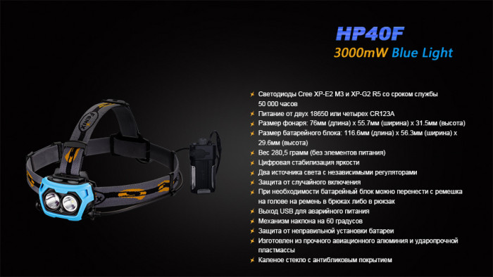 Фонарь Fenix HP40F XP-G2 (R5)  