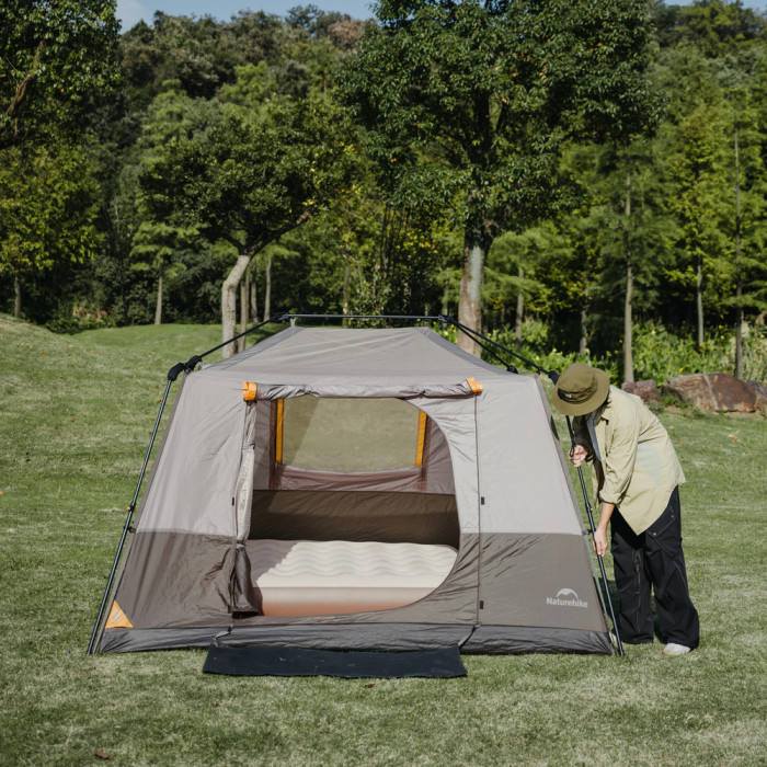 Палатка четырехместная Naturehike Cape Series 5.2 CNK2450WS037, серо-коричневая  