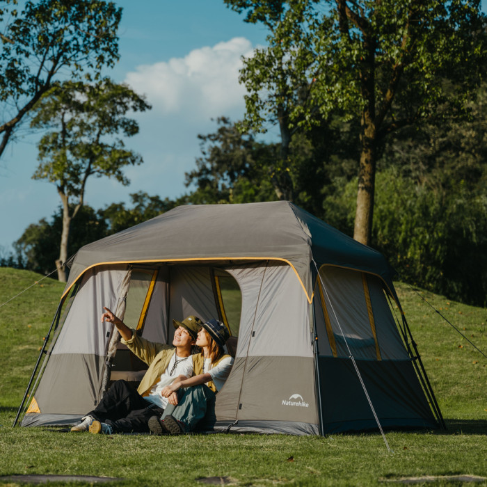 Палатка четырехместная Naturehike Cape Series 5.2 CNK2450WS037, серо-коричневая  