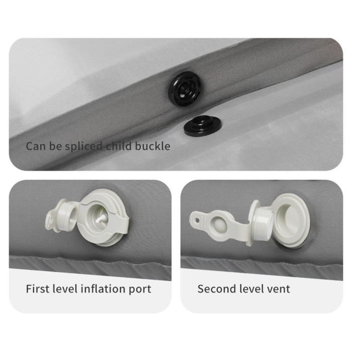 Матрас надувной одинарный Naturehike CNK2450WS035, 95 мм, со встроенной помпой, белый  