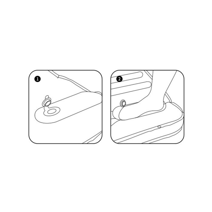 Матрас надувной одинарный Naturehike CNK2450WS035, 95 мм, со встроенной помпой, белый  