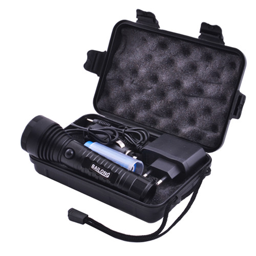 Карманный фонарь Police 12V 9842-XPE,ЗУ 220V/12V, 1x18650, лазер  