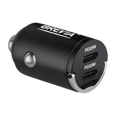 Автомобильное зарядное устройство Brevia ePower NanoMetal 40W 2xUSB-C