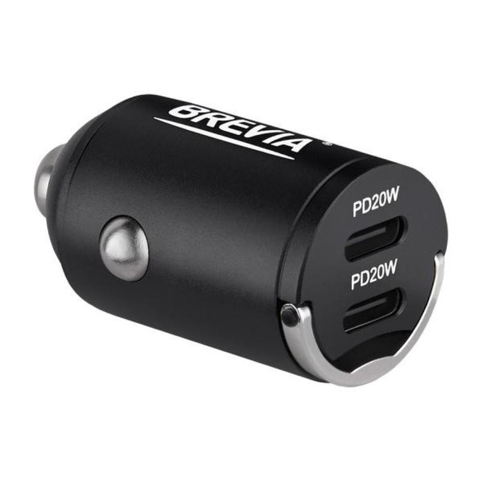 Автомобильное зарядное устройство Brevia ePower NanoMetal 40W 2xUSB-C  