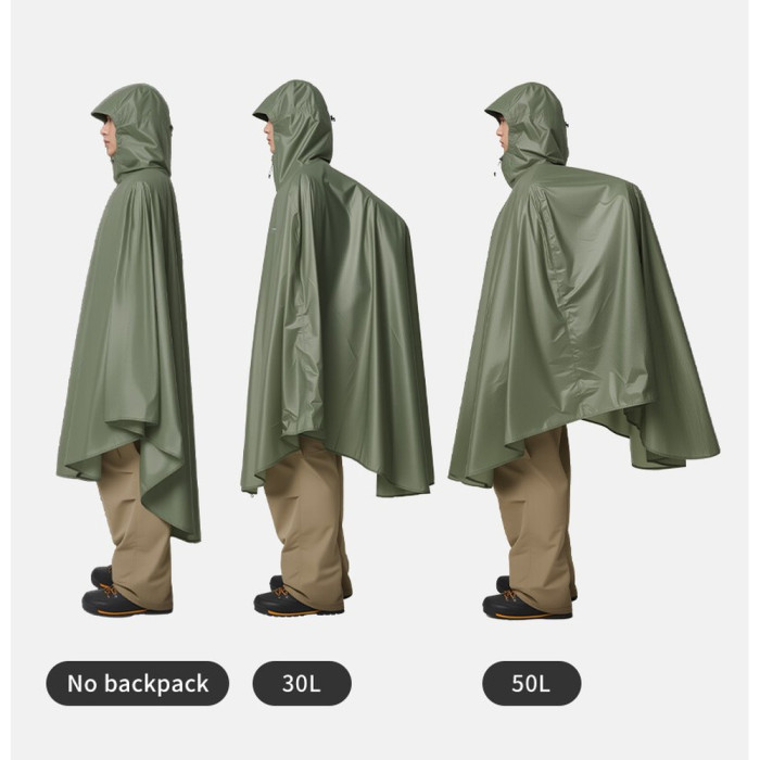 Плащ-дождевик Naturehike CNK2550FS010, размер L, оливковый  