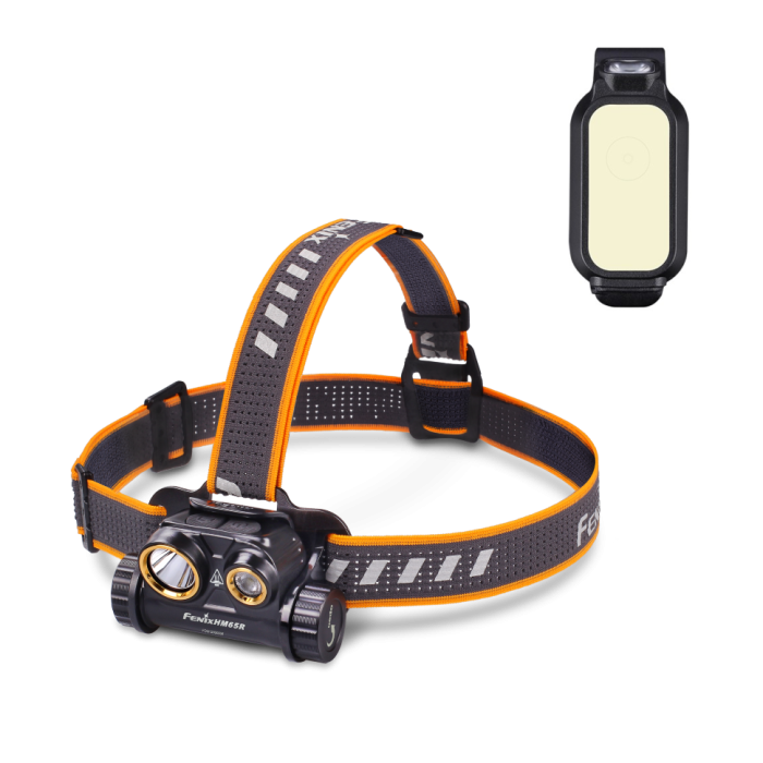 Налобный фонарь Fenix HM65R + универсальный фонарь Fenix E-LITE  