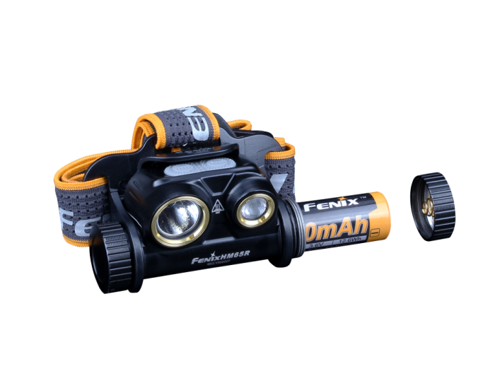 Налобный фонарь Fenix HM65R + универсальный фонарь Fenix E-LITE  