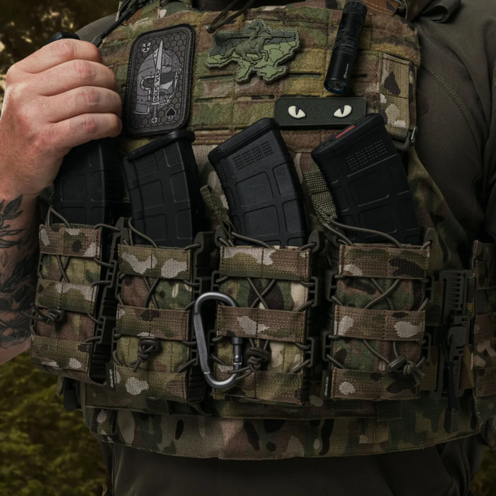 Подсумок Ukrarmor одинарный(пластиковый) для магазина АК/AR Мультикам  