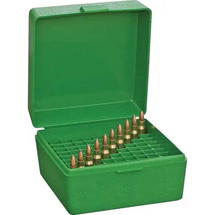 Кейс MTM д/патрон. 243; 308win. .308 Win (7,62/51) на 100шт. зеленый  