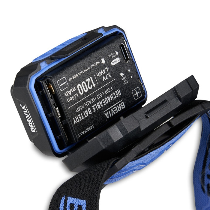 Фонарь налобный BREVIA 550Lm, 3W CREE XPG+COB, 1200mAh/3xAAA, Zoom, Sensor White/Red (14400ERBX1)  