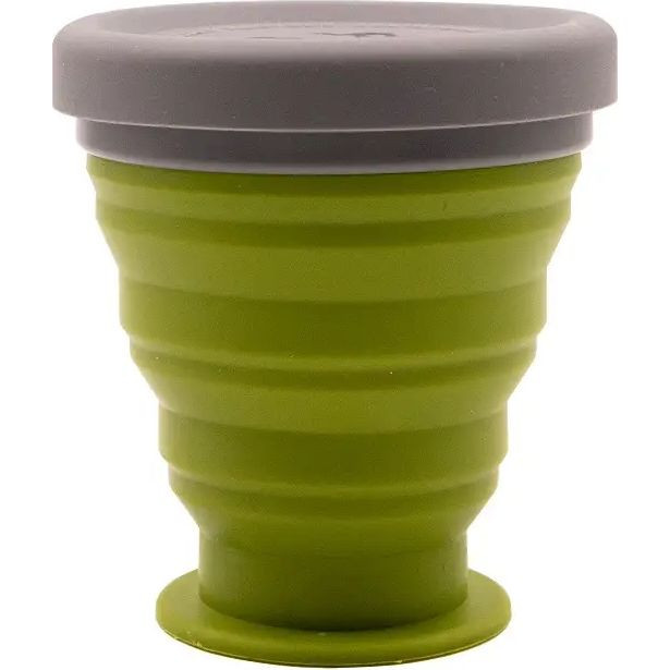 Стакан складной силиконовый с крышкой 200мл Tramp UTRC-126, green  