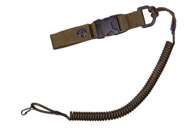 Тренчик страховочный с карабином быстросъемный, army green  