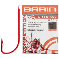 Крючок Brain Crystal B2011 #14 (20 шт/уп) red