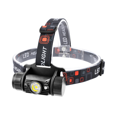 Налобный фонарь Police G020-LM+COB, ак. 18650, ЗУ micro USB