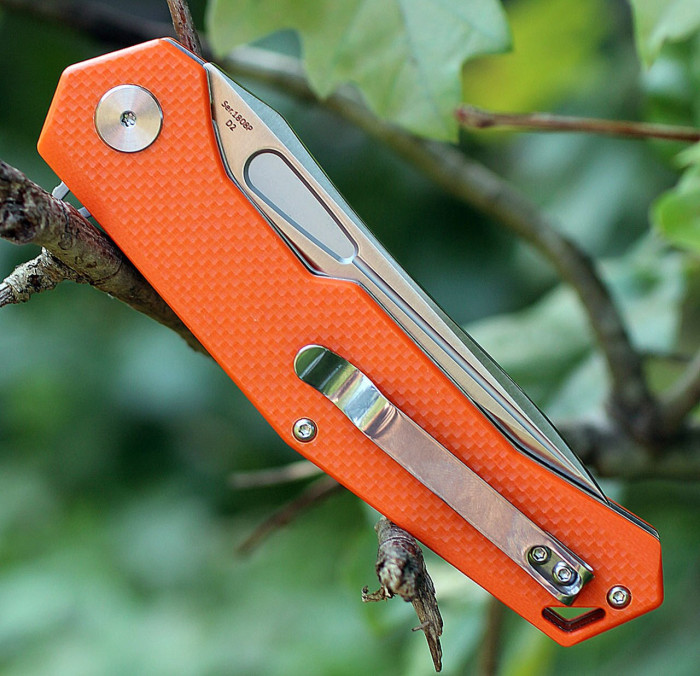 Нож Artisan Zumwalt Black Blade, D2, G10 Flat orange  