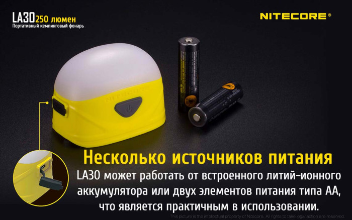 Фонарь Nitecore LA30 желтый  