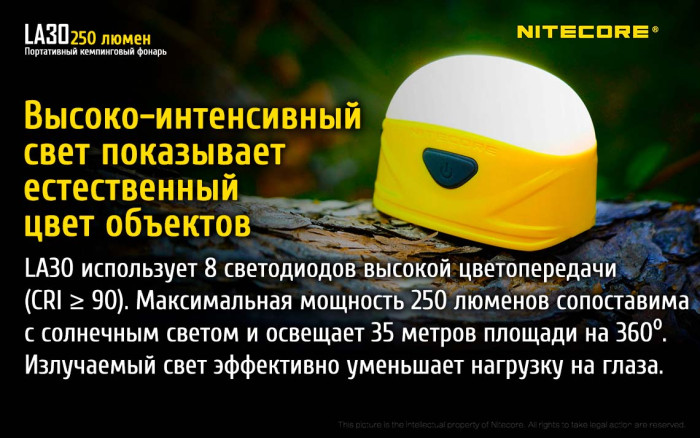 Фонарь Nitecore LA30 желтый  