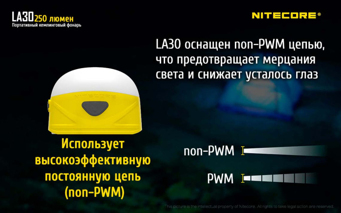 Фонарь Nitecore LA30 желтый  