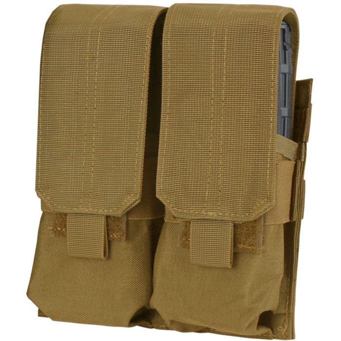 Подсумок Condor DOUBLE M4 MAG для 2-х магазинов, закрытый, койот 