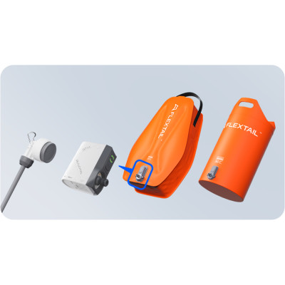 Контейнер для воды с насосом и душевой лейкой Flextail Tiny Shower Bag, 20л, оранжевый