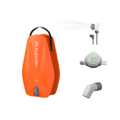 Контейнер для воды с насосом и душевой лейкой Flextail Tiny Shower Bag, 20л, оранжевый