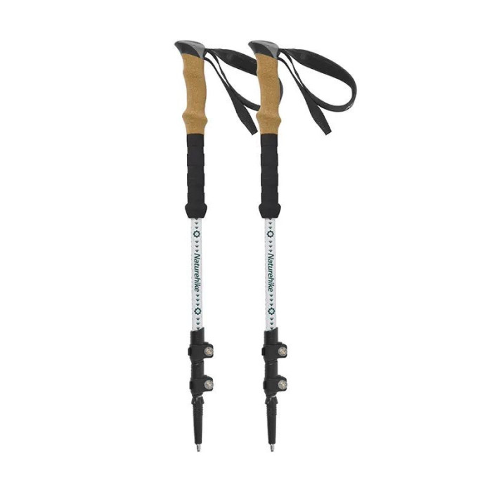 Трекинговые палки Naturehike 7075 CNH22DS002, 135 см, белый, 2 шт.  
