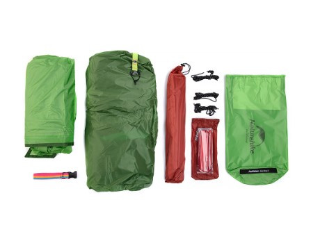 Палатка Star River II (2-х местная) 20D silicone New version + footprint green NH17T012-T  